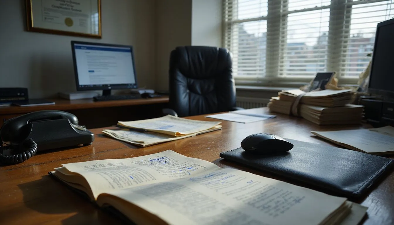 A legal office depicting focused work on ACAS Early Conciliation.